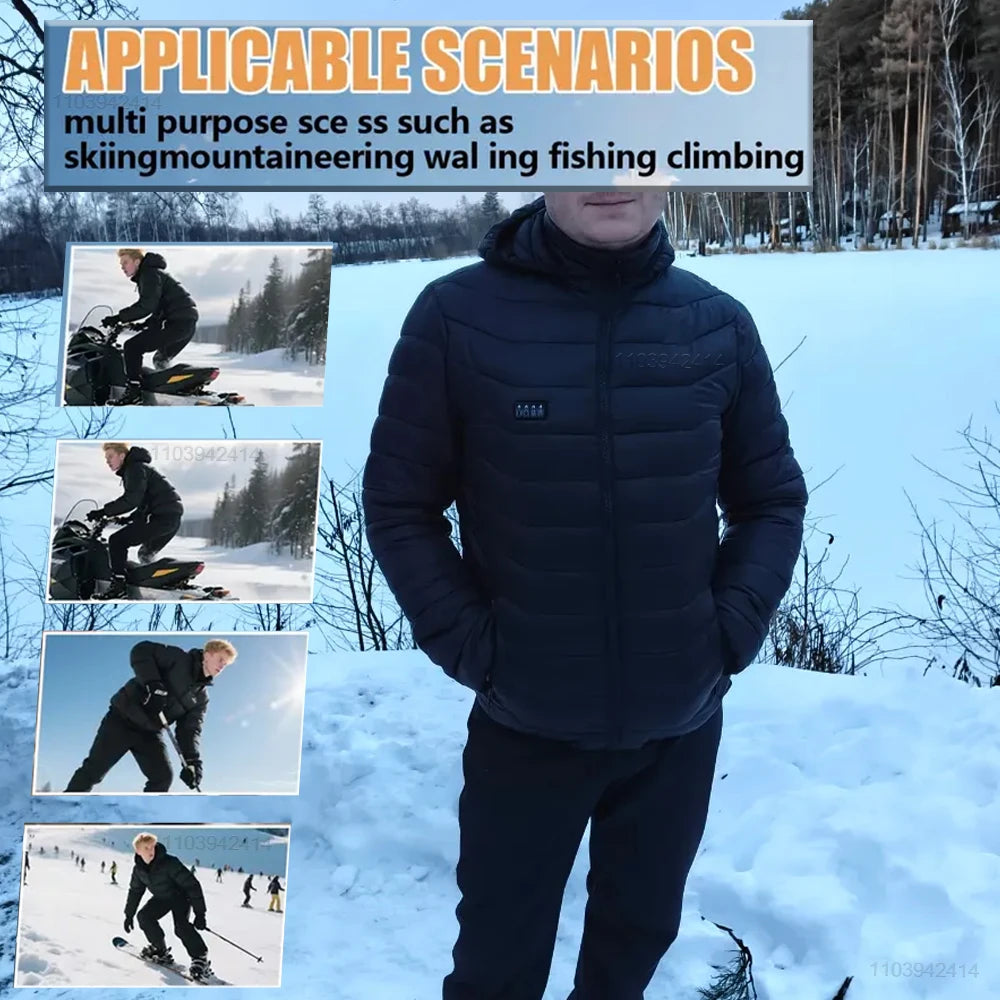 Electric heated jacket- stay warm anywhere